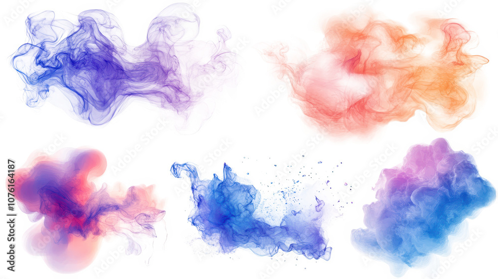 Fototapeta premium Colorful ink diffusion on black background, abstract art representation of vibrant colors and fluid dynamics