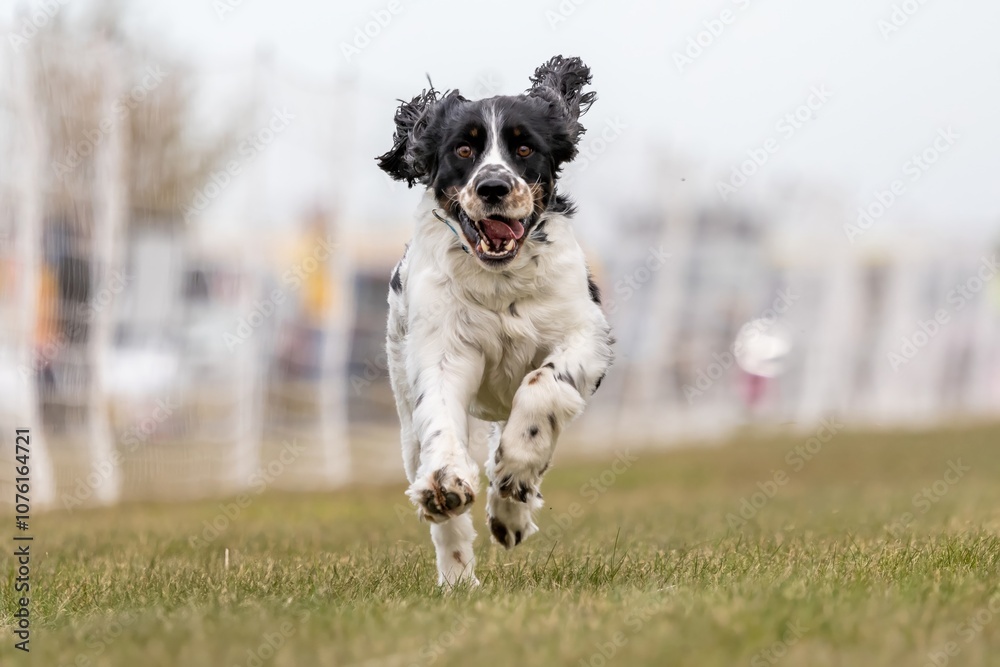 English Springer Spaniel Running Lure Course Sprint Dog Sport English Springer Spaniel Running Lure Course Sprint Dog Sport