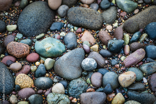 Multi-colored Stones on Bay of Fundy Beach