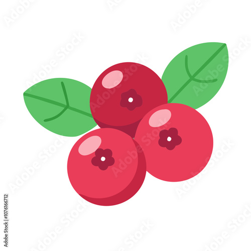 cranberry icon, fruits vector icon - simple vector illustration of a cranberry, in a simple and clean style, suitable for food and health themes. fruits flat illustration.
