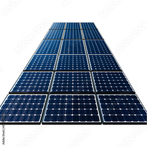 Solar panel, white isolate background