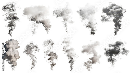 Wallpaper Mural Realistic smoke effect on transparent background, versatile design element for compositions Torontodigital.ca