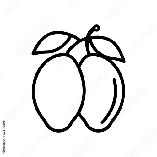 miracle fruit icon, fruits vector icon - simple vector illustration of a miracle fruit, in a simple and clean style, suitable for food and health themes. fruits flat illustration.
