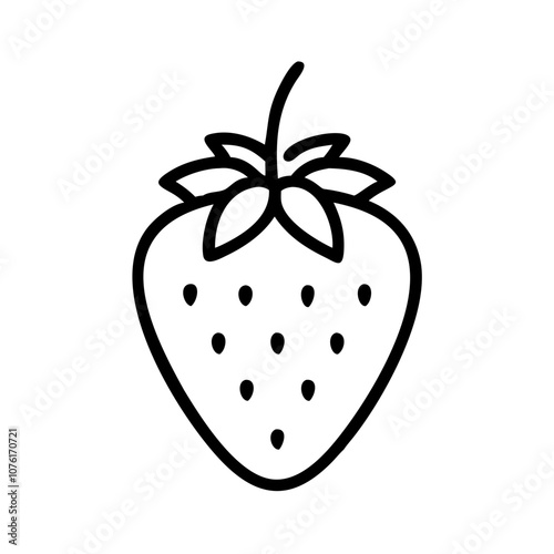 strawberry icon, fruits vector icon - simple vector illustration of a strawberry, in a simple and clean style, suitable for food and health themes. fruits flat illustration.