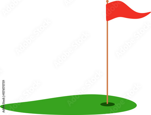 Flat Golf Field