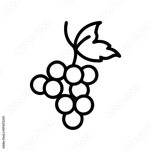 redcurrant icon, fruits vector icon - simple vector illustration of a redcurrant, in a simple and clean style, suitable for food and health themes. fruits flat illustration.