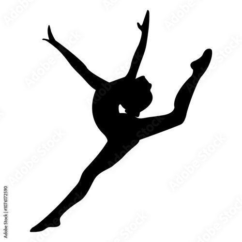 gymnast, sylet, gymnastics, vector icon