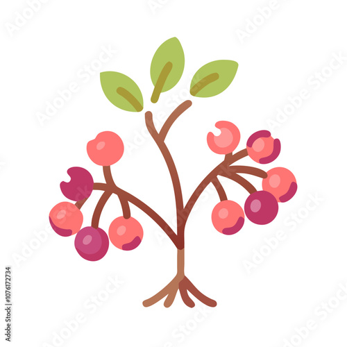 serviceberry icon, fruits vector icon - simple vector illustration of a serviceberry, in a simple and clean style, suitable for food and health themes. fruits flat illustration.