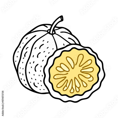 ugli fruit icon, fruits vector icon - simple vector illustration of a ugli fruit, in a simple and clean style, suitable for food and health themes. fruits flat illustration.