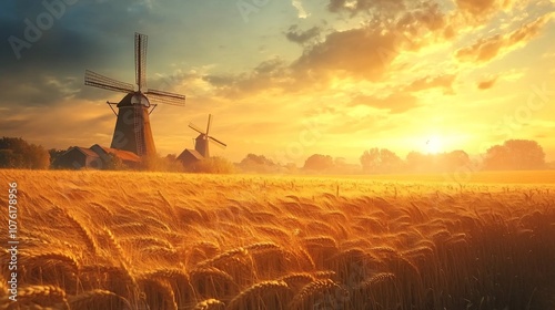 Windmill Fields Over Golden...