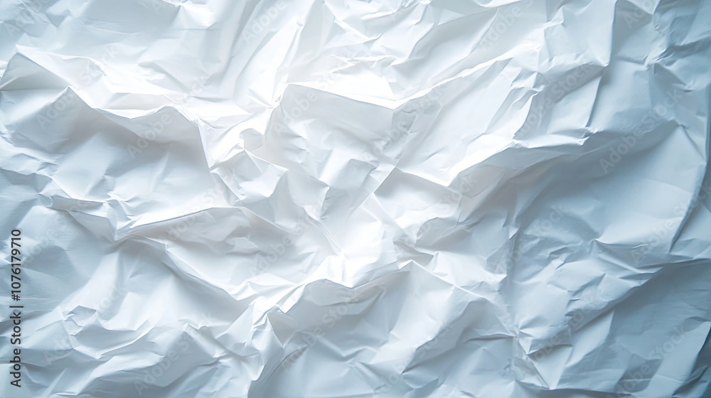 Crumpled white paper creates a unique background texture, offering an engaging visual element. This crumpled white paper surface provides ample copy space for creative use. Crumpled white paper creates a unique background texture, offering an engaging visual element. This crumpled white paper surface provides ample copy space for creative use.