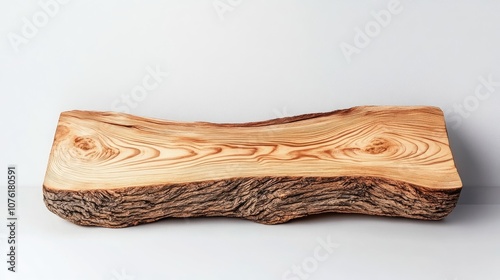 Honduran Pine - Captivating wood material with visible natural splice, set against a clean white background, ideal for design projects and presentations with ample copy space.