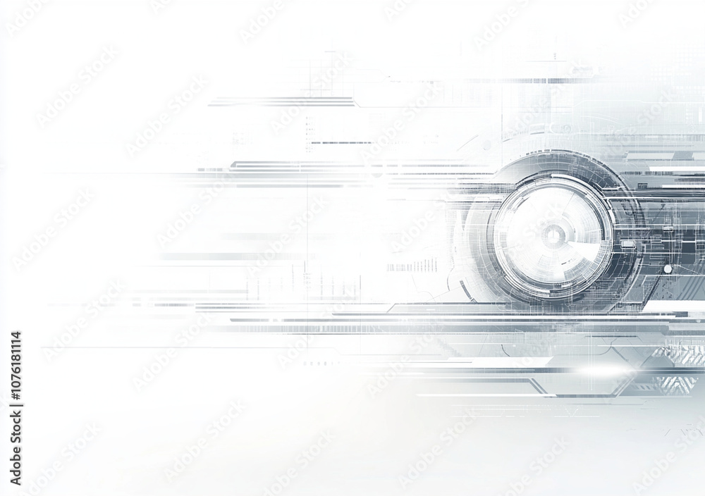 Obraz premium Abstract technology background with digital globe and futuristic elements