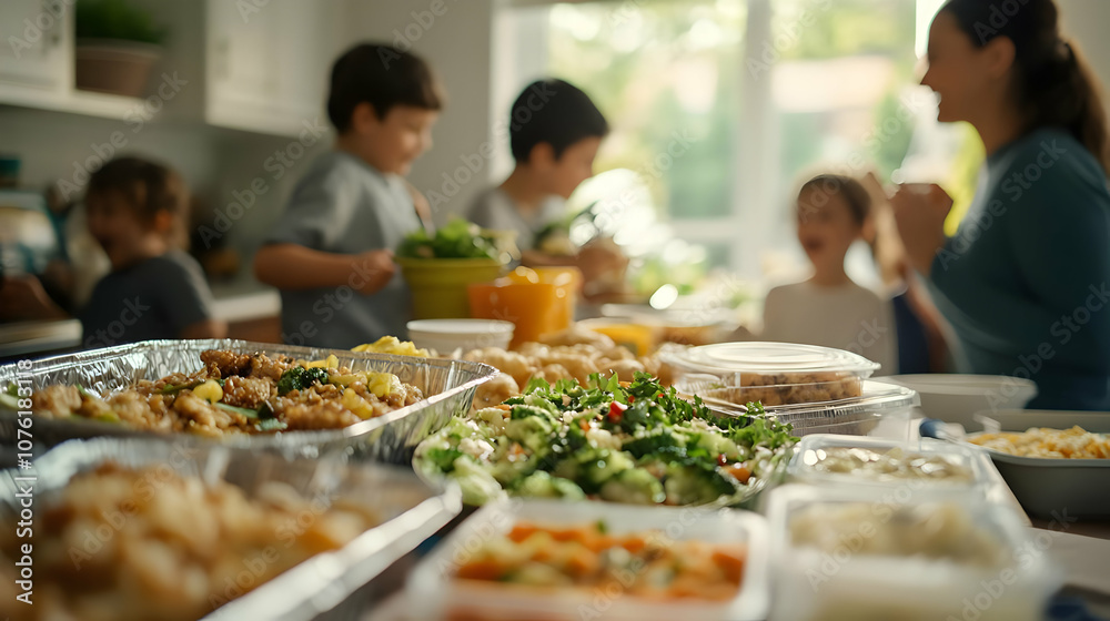 Naklejka premium Family Meal