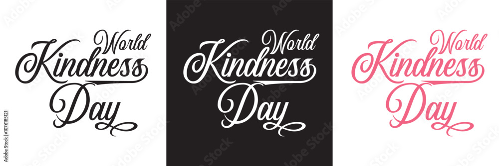 World kindness day text lettering. Hand drawn vector art. isolated on white and black background. vector illustration. EPS 10 World kindness day text lettering. Hand drawn vector art. isolated on white and black background. vector illustration. EPS 10