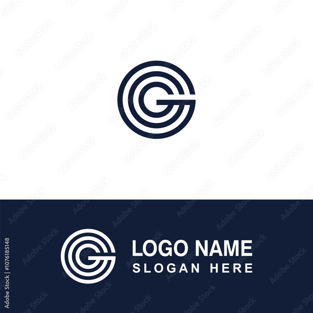 G logo template with circle combination. G logo template with circle combination.