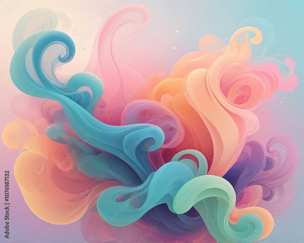 Colorful smoke clouds mixed together. Colorful smoke clouds mixed together.