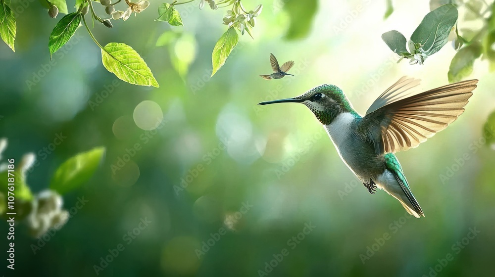 Capture the elegance of hummingbird wings in slow motion flight with high fidelity detail