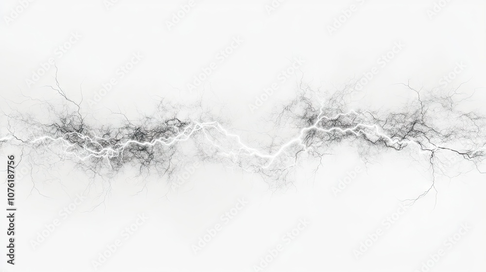 A dramatic zap of lightning captured against a white background, illustrating the power and intensity of lightning with ample space for text or design elements. A dramatic zap of lightning captured against a white background, illustrating the power and intensity of lightning with ample space for text or design elements.
