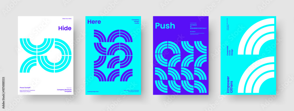 Fototapeta premium Modern Report Layout. Abstract Book Cover Template. Geometric Business Presentation Design. Banner. Background. Flyer. Brochure. Poster. Pamphlet. Magazine. Leaflet. Catalog. Brand Identity