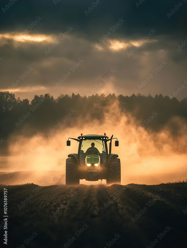 Fototapeta premium Tractor Dust