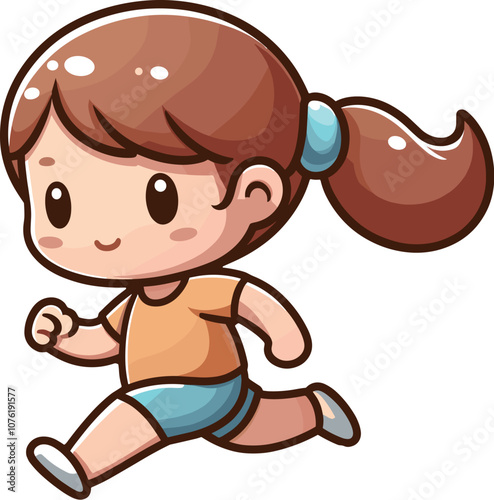 走る女性