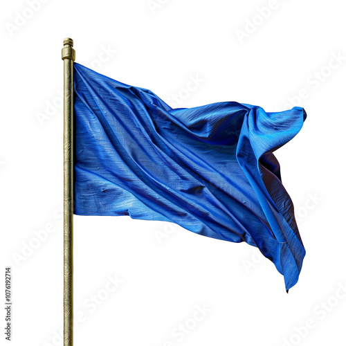 Blue flag isolated on transparent background
