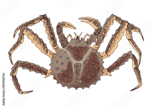 Alaskan King Crab hand drawn vector illustration