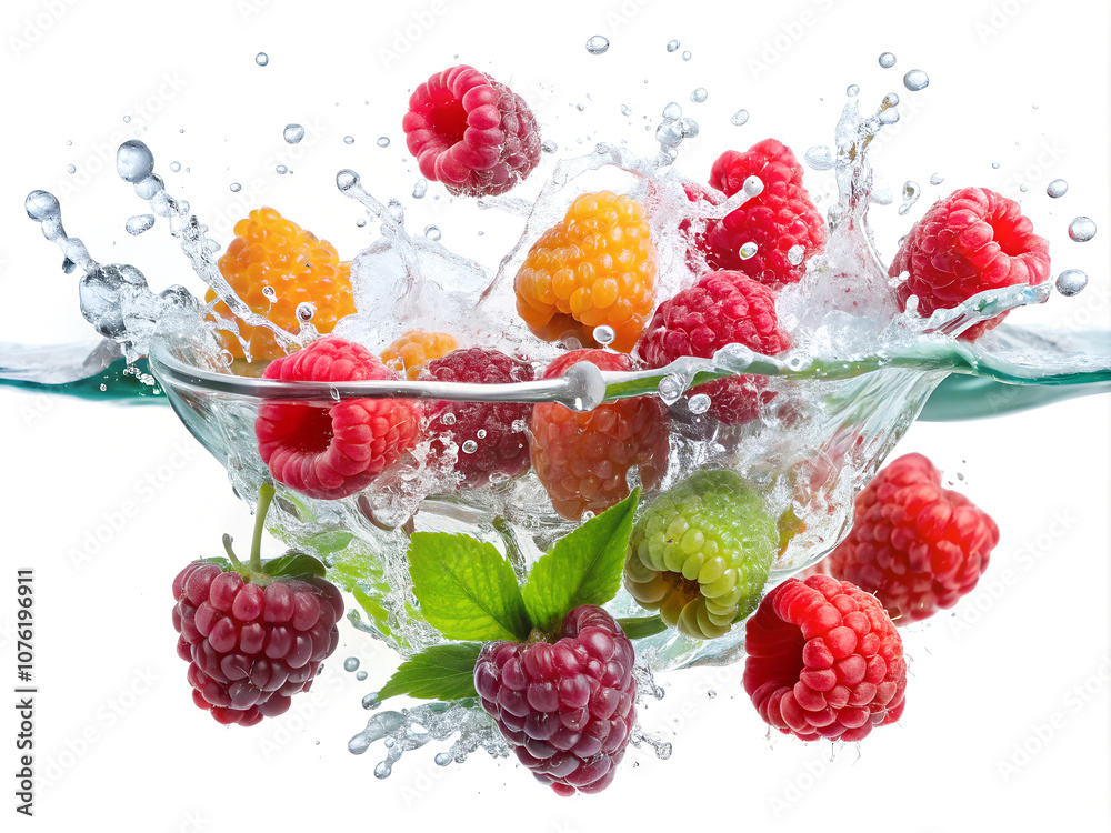 berries in water berries in water