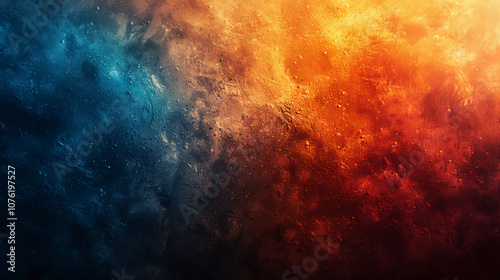 Abstract Dual-Toned Blue and Orange Textured Background