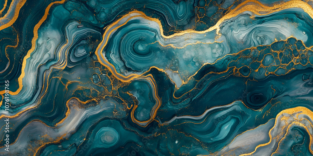 Abstract Teal and Gold Swirls: A mesmerizing abstract painting featuring vibrant teal and gold swirls, perfect for adding a touch of luxury and sophistication to any space. Abstract Teal and Gold Swirls: A mesmerizing abstract painting featuring vibrant teal and gold swirls, perfect for adding a touch of luxury and sophistication to any space.