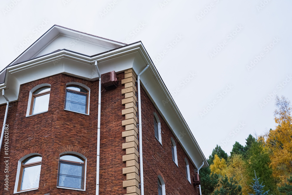 Element of a beautiful building. Irkutsk from various perspectives. Variety of architectural styles Element of a beautiful building. Irkutsk from various perspectives. Variety of architectural styles
