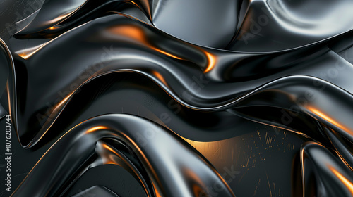 Abstract illustration with luxurious black lines, creating an elegant and sophisticated background
