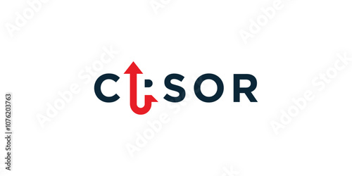 Letter R typography monogram with arrow symbol logo design vector