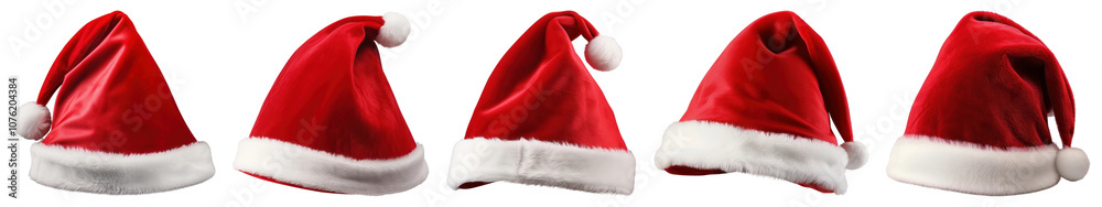 Christmas Santa hat png cut out element set Christmas Santa hat png cut out element set
