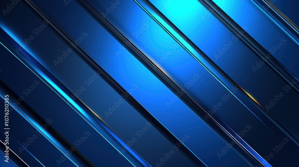 Obraz premium Abstract blue diagonal lines creating a dynamic and modern background.
