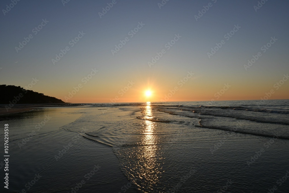 Sunset over the sea with vibrant sky colors Sunset over the sea with vibrant sky colors