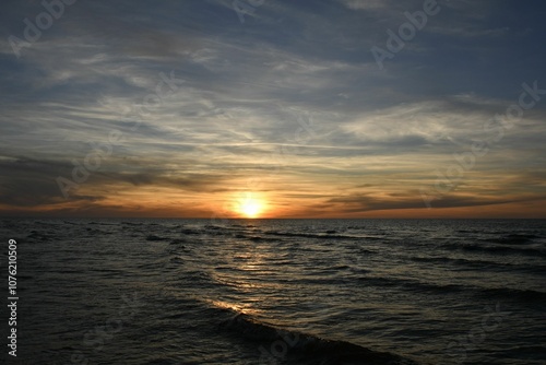 Stunning sunset over the ocean