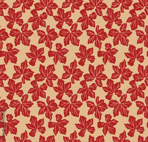 Wallpaper Mural Japanese Wild Leaf Fall Vector Seamless Pattern Torontodigital.ca