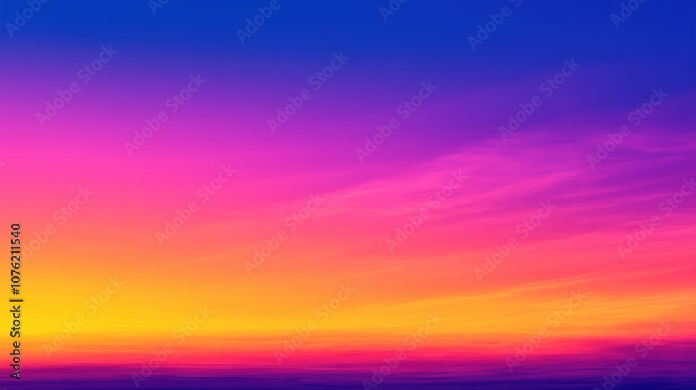 Vibrant sunset colors blend seamlessly from deep blue to warm pink and orange hues. Vibrant sunset colors blend seamlessly from deep blue to warm pink and orange hues.