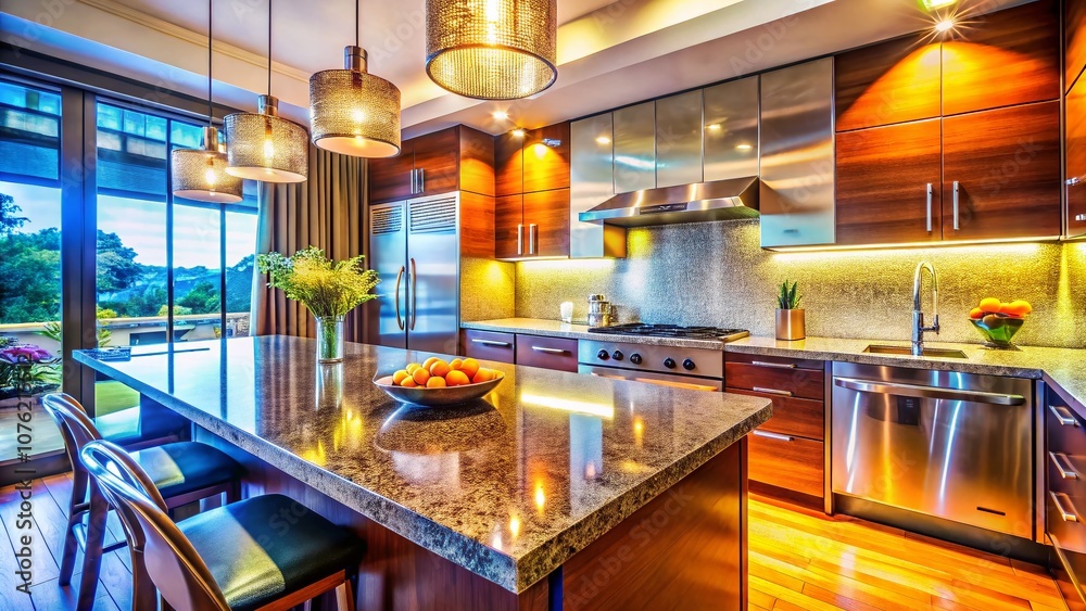 Modern Kitchen Interior Macro Photography - AI Art Modern Kitchen Interior Macro Photography - AI Art