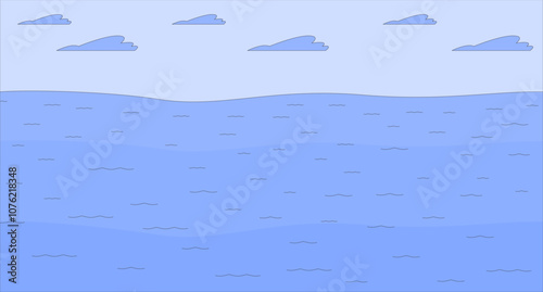 Flood natural disaster flat illustration. Climate crisis problems. Water level rising during heavy rains 2D landscape cartoon background. Global warming impact on environment scene vector image