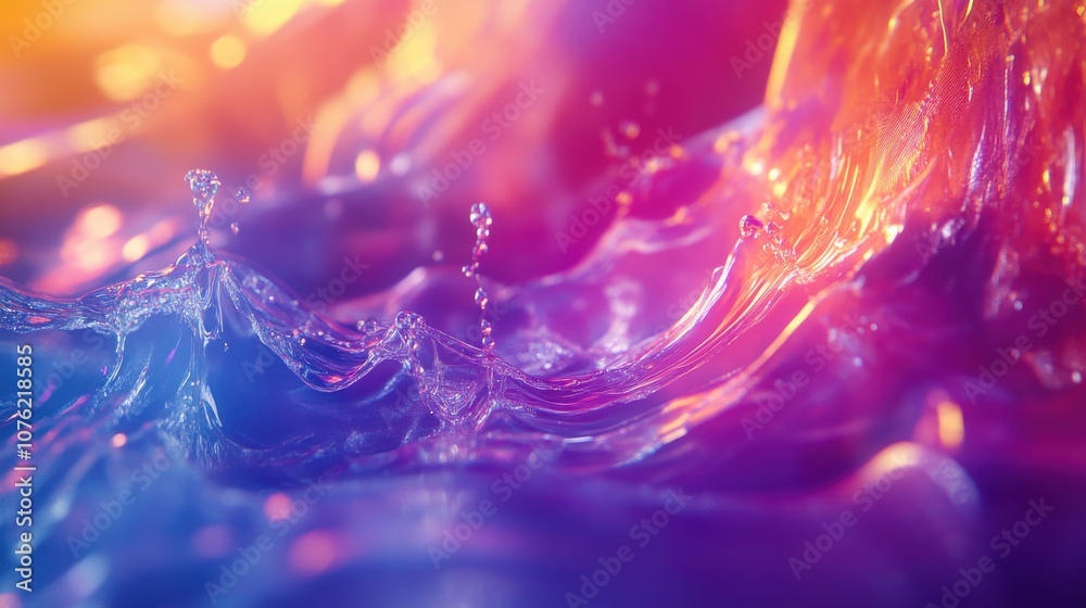 Abstract water splash with vibrant pink and blue hues, creating a mesmerizing and dynamic fluid scene. Abstract water splash with vibrant pink and blue hues, creating a mesmerizing and dynamic fluid scene.