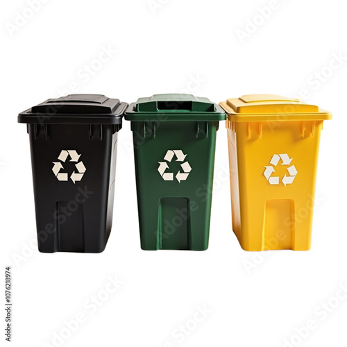 recycle bin  on Isolated transparent background png. generated with AI