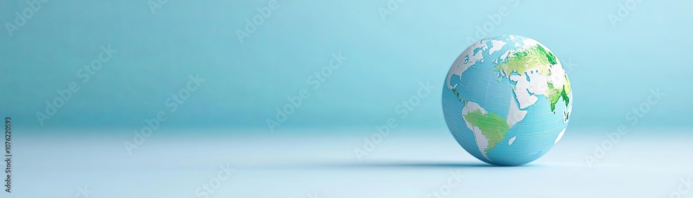 Globe on a blue background, representing the planet Earth and global awareness. Globe on a blue background, representing the planet Earth and global awareness.