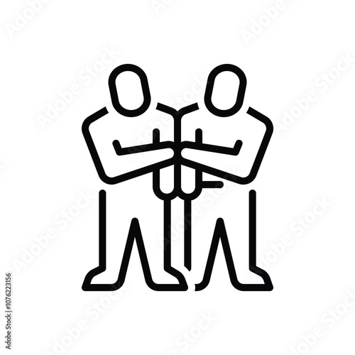 Black line icon for buddy