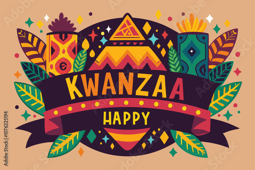 Vibrant kwanzaa celebration design for cards and posters