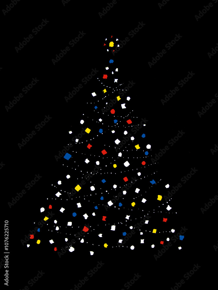 Christbaum Weihnachtsbaum handgemalte Weihnachtskarte Christbaum Weihnachtsbaum handgemalte Weihnachtskarte