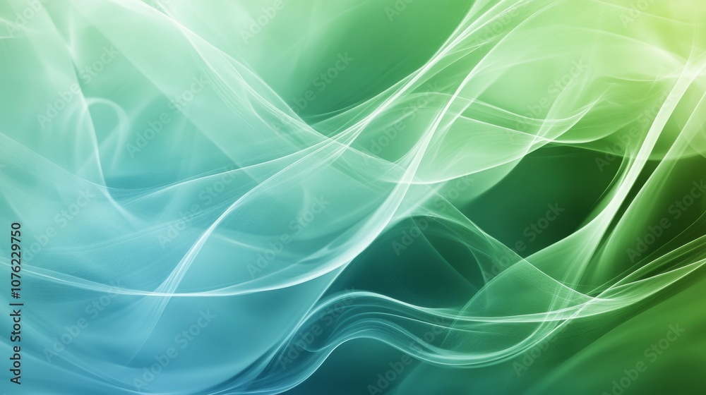 Serene Wellness: Tranquil Light Blue to Green Gradient with Organic Abstract Lines Serene Wellness: Tranquil Light Blue to Green Gradient with Organic Abstract Lines