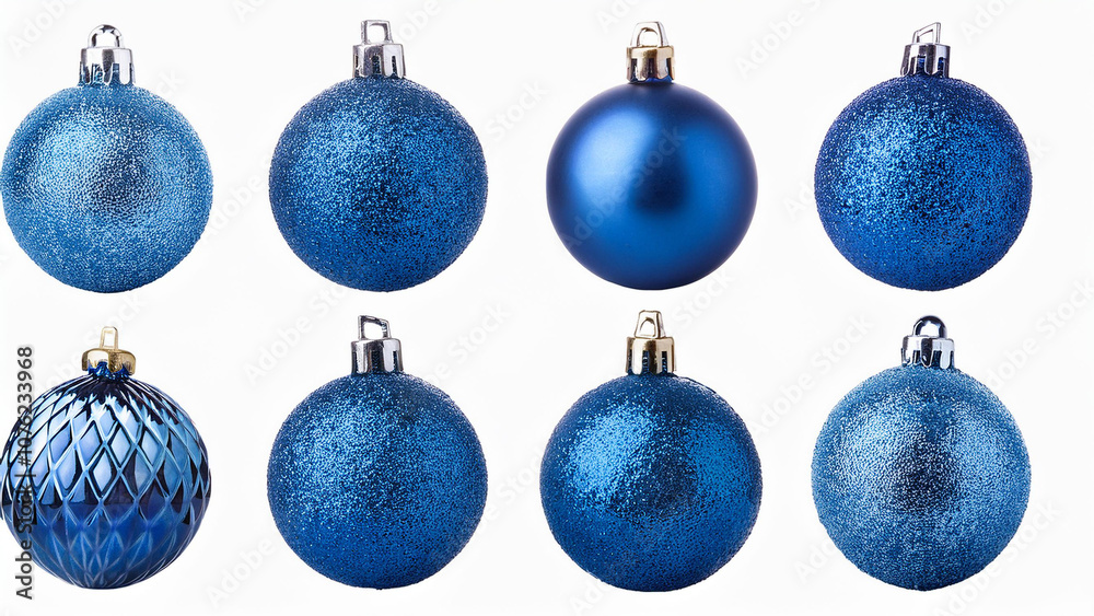Set of blue Christmas balls isolated on a white background. PNG transparent. Set of blue Christmas balls isolated on a white background. PNG transparent.